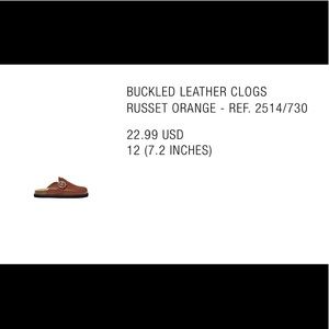 NEW Zara leather clogs
